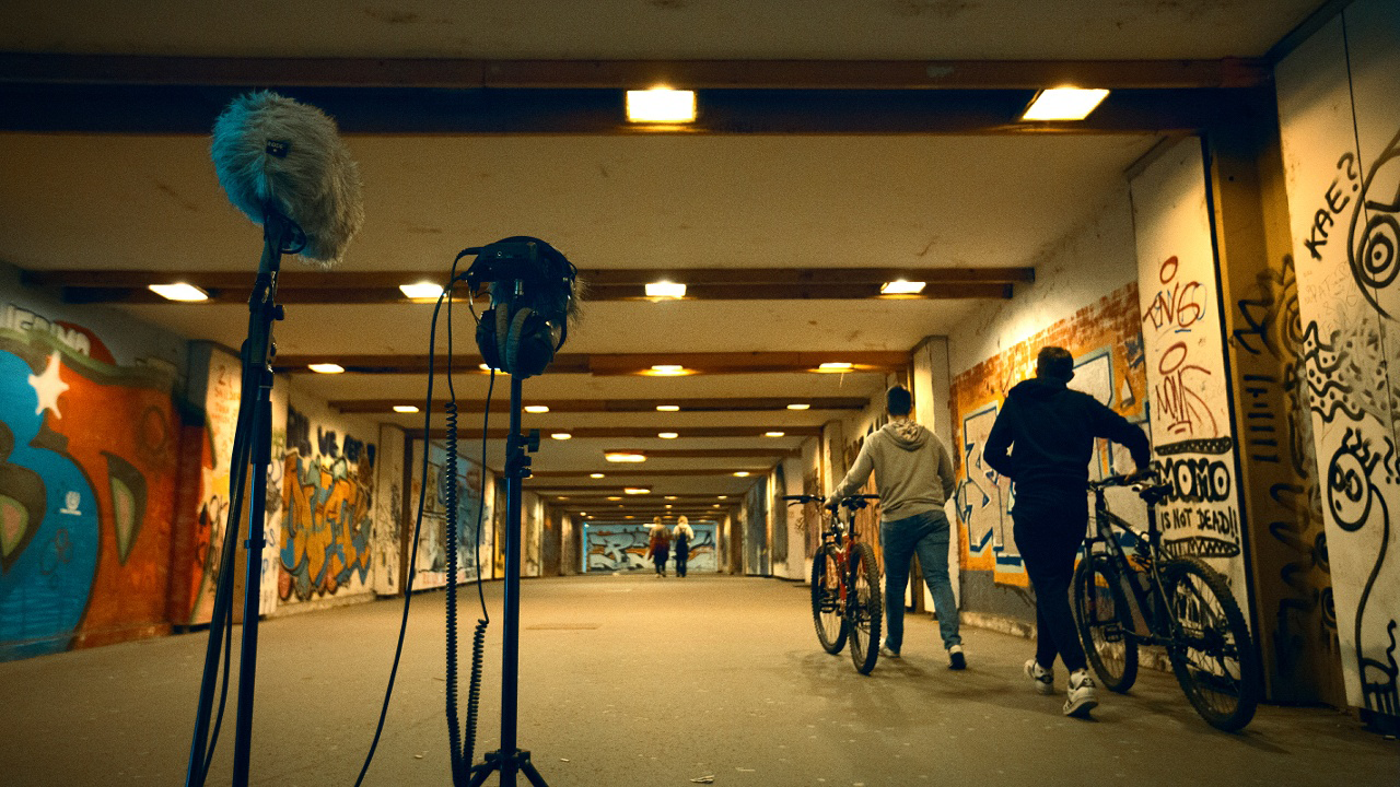Matko and me in the  garage preparing to record the impulse response.